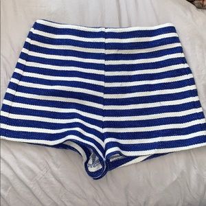 Blue and white shorts